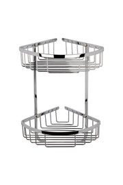 Nuie Large 2 Tier Corner Basket Chrome (LL308)