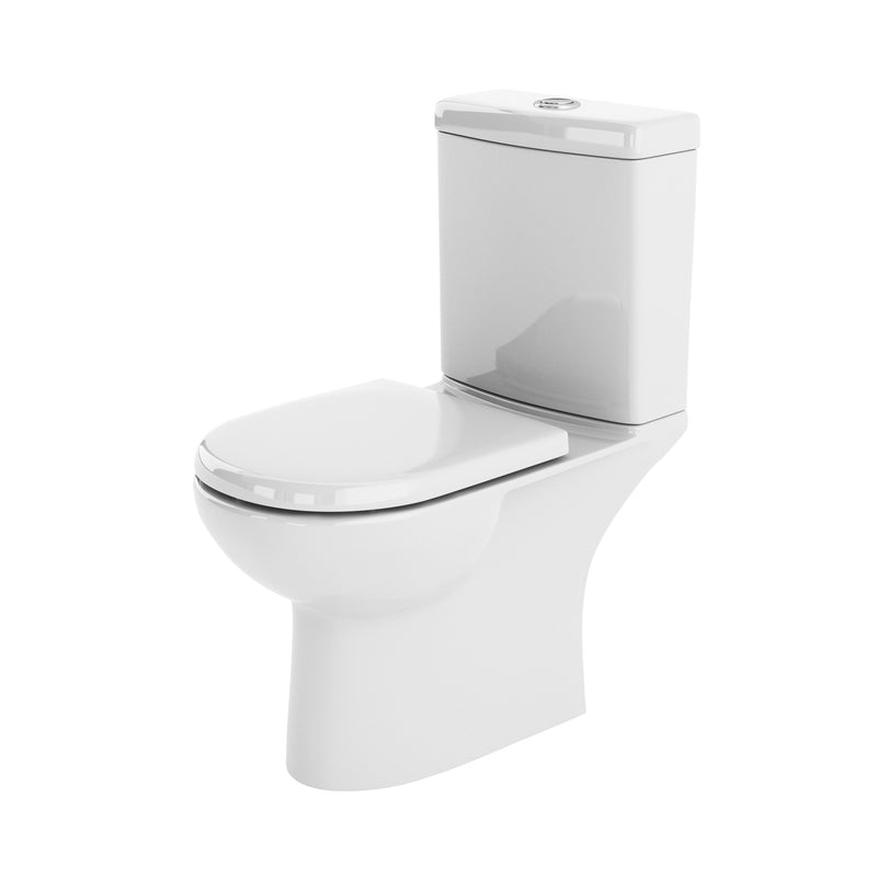 Nuie Lawton compact close coupled toilet pan and cistern in white