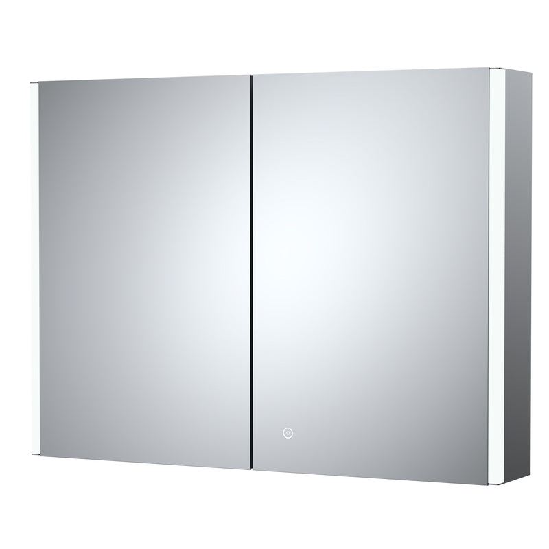 Nuie Leda 800 x 600mm Mirror Cabinet with Demister & Shaver Socket (LQ094)