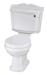 Nuie Legend traditional close coupled toilet with cistern and seat in white
