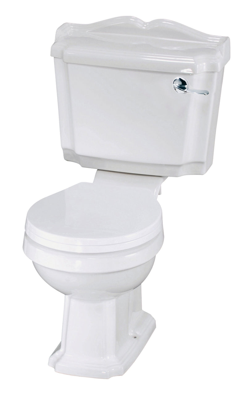 Nuie Legend traditional close coupled toilet with cistern and seat in white