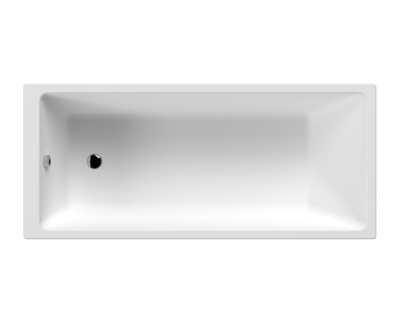 Nuie Linton thin edge square single ended bath 1700 x 750mm