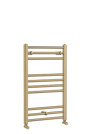 Nuie Lorica Brushed Brass 800 x 500mm vertical heated towel rail