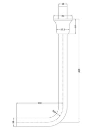 Nuie Low Level Flush Pipe Pack line drawing
