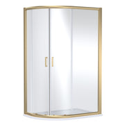 Nuie Lucie 1200mm Offset Quadrant Shower Enclosure in Brushed Brass (AQU128NBB-E8)