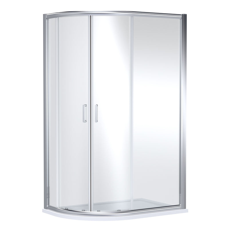 Nuie Lucie 1200mm Offset Quadrant Shower Enclosure in Chrome (AQU128N-E8)