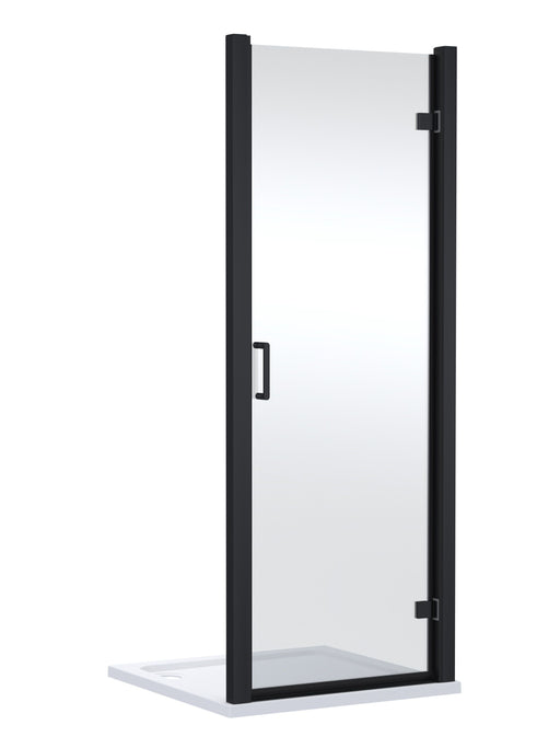 Nuie Lucie Hinged Shower Door 800mm - Matt Black