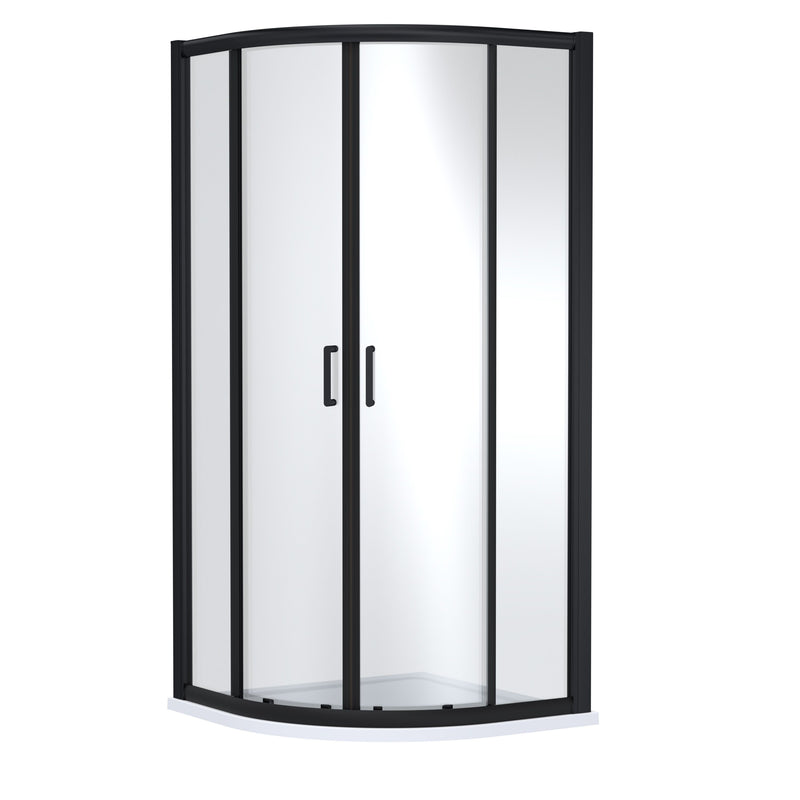 Nuie Lucie Quadrant Shower Enclosure 900mm - Matt Black
