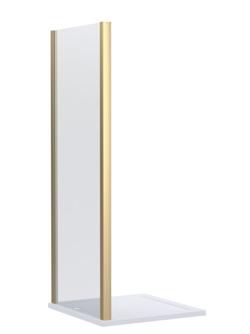 Nuie Lucie Shower Enclosure Side Panel 800mm - Brushed Brass