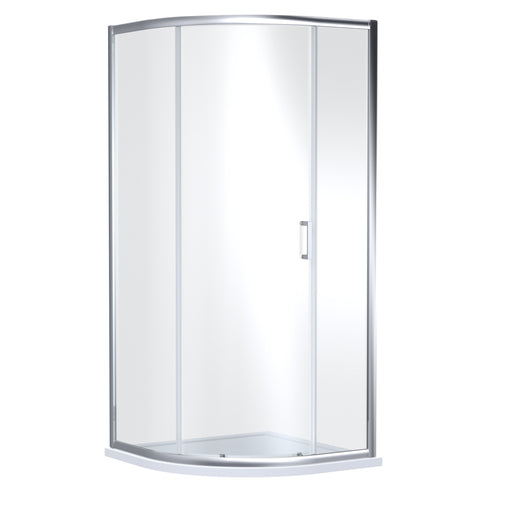 Nuie Lucie Single Entry Curved Shower Enclosure 900mm - Chrome