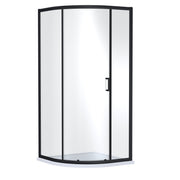 Nuie Lucie Single Entry Curved Shower Enclosure 900mm - Matt Black