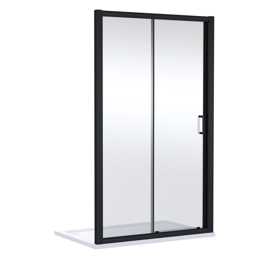 Nuie Lucie Sliding Shower Door 1200mm - Matt Black
