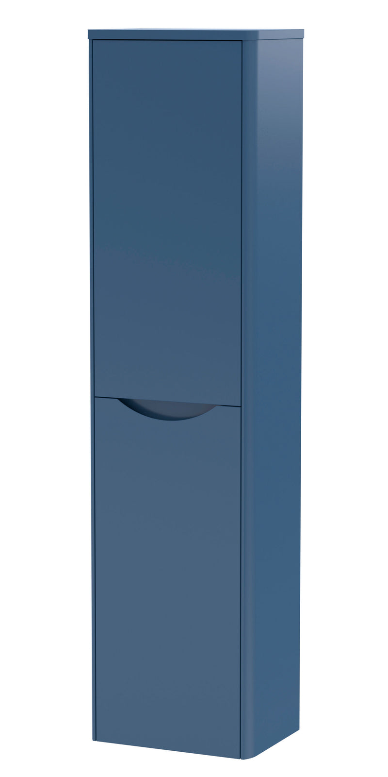 Nuie Lunar 356mm wall hung tall cabinet in Satin Blue
