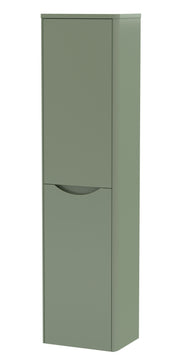 Nuie Lunar 356mm wall hung tall cabinet in Satin Green