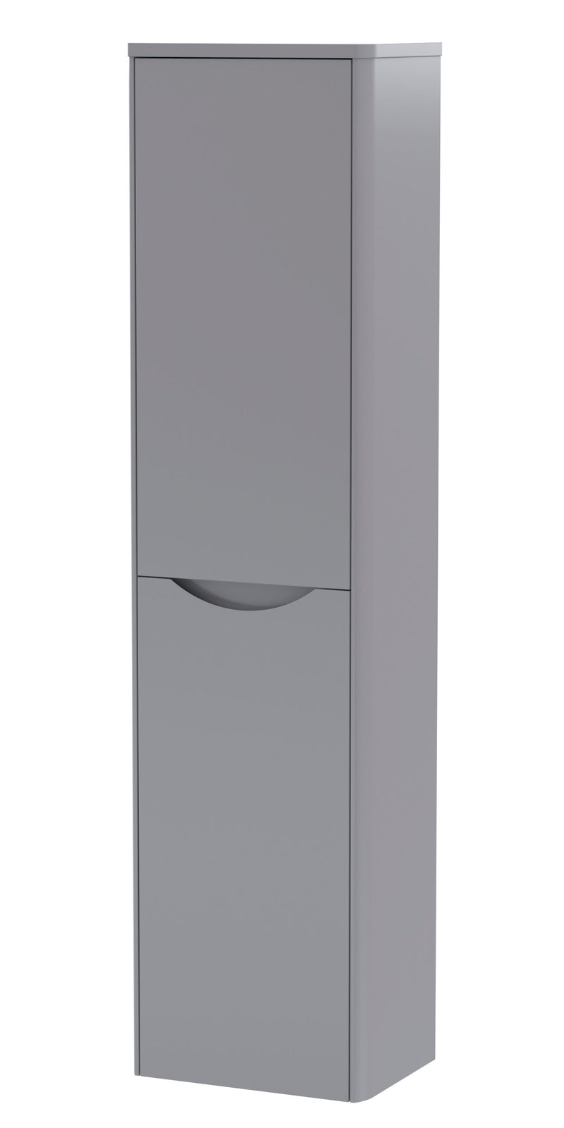 Nuie Lunar 356mm wall hung tall cabinet in Satin Grey