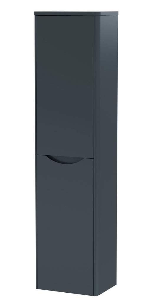 Nuie Lunar 356mm wall hung tall cabinet in Soft Black