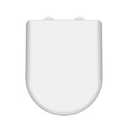 Nuie luxury D shape soft close toilet seat with white cover caps