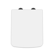 Nuie luxury square soft close toilet seat with black cover caps