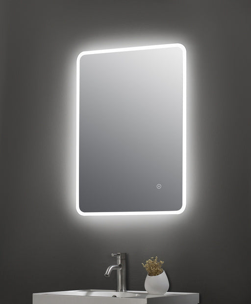 Nuie Lynx ambient LED touch sensor mirror in a modern bathroom