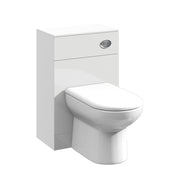 Nuie Mayford standard 330mm deep Gloss White floor standing WC unit - 500mm
