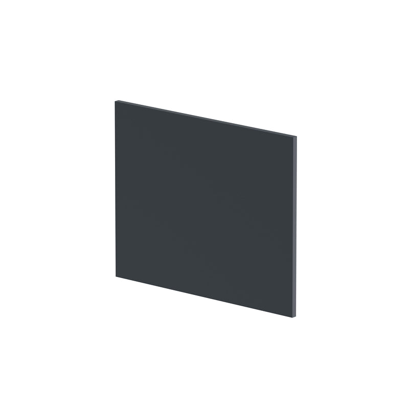 Nuie MDF Square Shower End Bath Panel 700mm - Satin Soft Black (NMP1431)