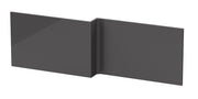 Nuie MDF Square Shower Front Bath Panel 1700mm - Gloss Grey (OFF973)