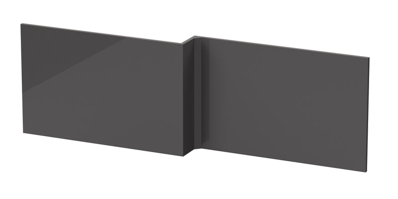 Nuie MDF Square Shower Front Bath Panel 1700mm - Gloss Grey (OFF973)