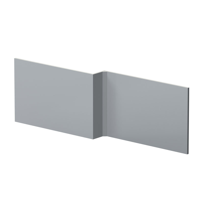 Nuie MDF Square Shower Front Bath Panel 1700mm - Satin Grey (MOF273)