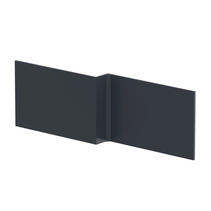 Nuie MDF Square Shower Front Bath Panel 1700mm - Satin Soft Black (NMP1435)