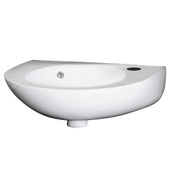 Nuie Melbourne 350mm round wall hung ceramic basin in white