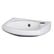 Nuie Melbourne 350mm soft square wall hung ceramic basin in white