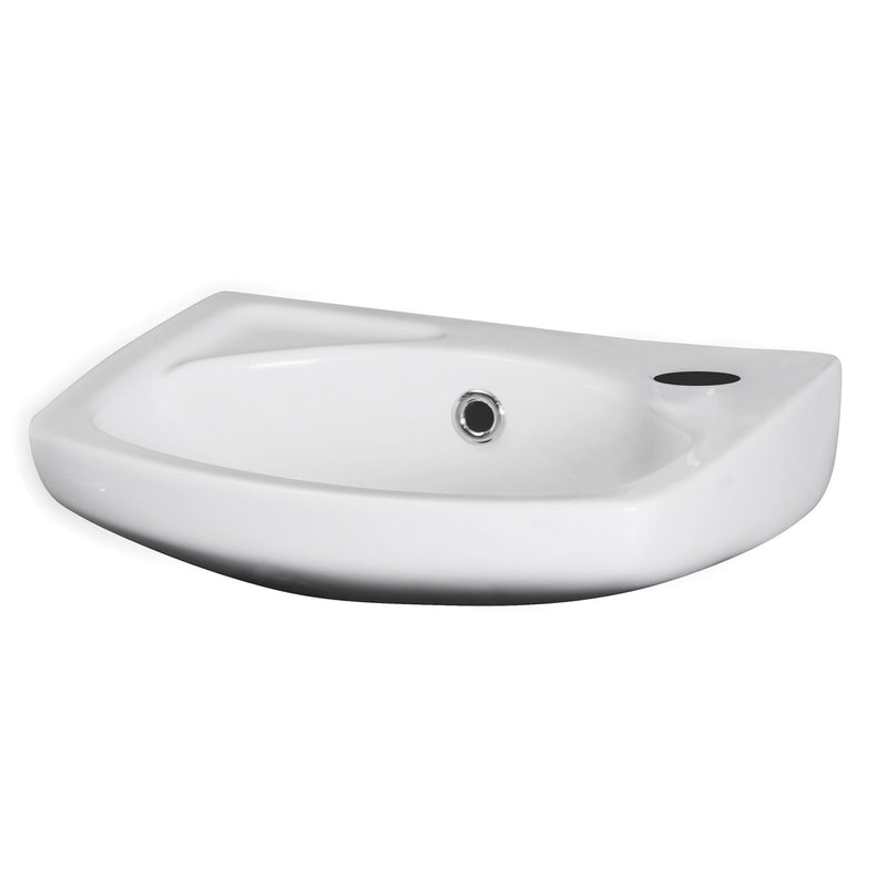Nuie Melbourne 350mm soft square wall hung ceramic basin in white