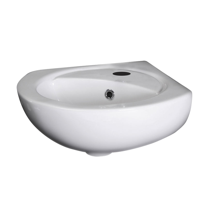 Nuie Melbourne 450mm wall hung ceramic corner basin in white