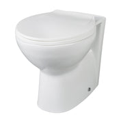 Nuie Melbourne round back to wall toilet pan in white