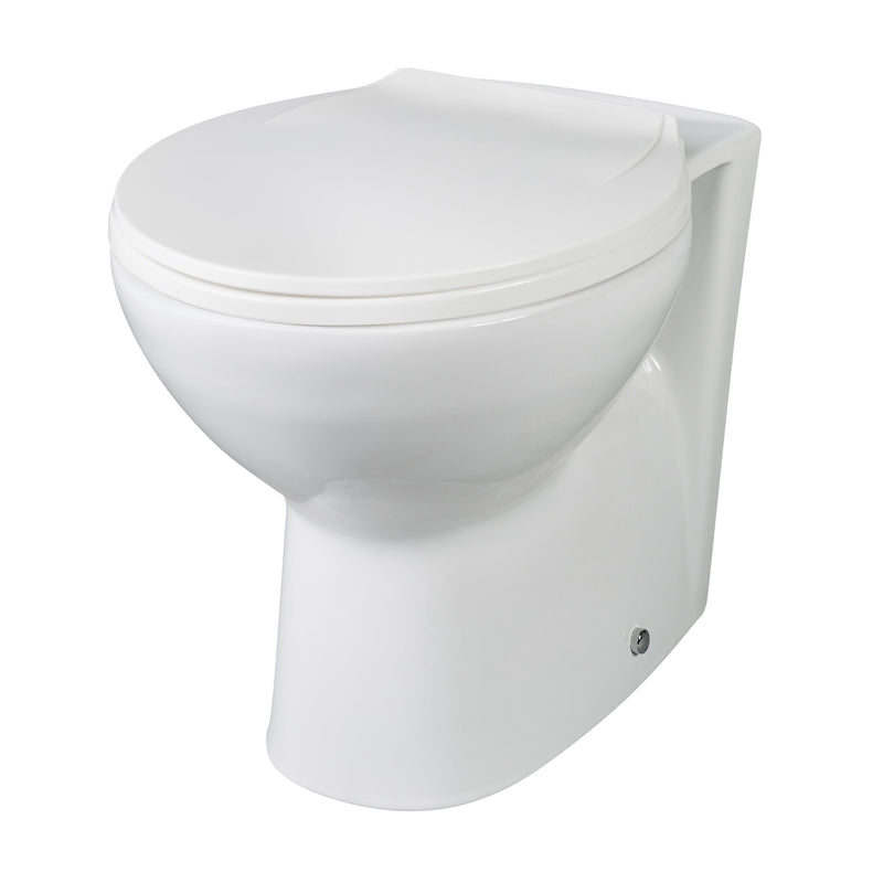 Nuie Melbourne round back to wall toilet pan in white