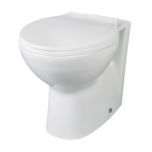 Nuie Melbourne round back to wall toilet pan in white