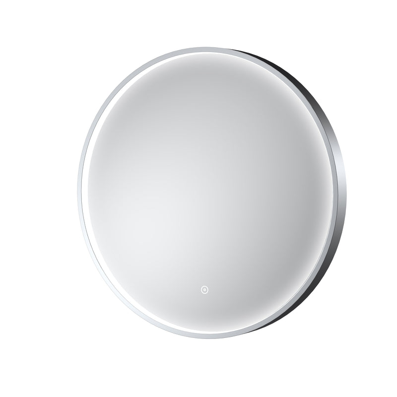 Nuie Mensa 600x600mm Chrome inset frame LED touch sensor mirror