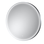Nuie Mensa 800x800mm Chrome inset frame LED touch sensor mirror