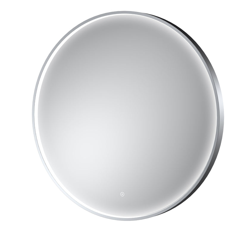 Nuie Mensa 800x800mm Chrome inset frame LED touch sensor mirror