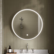 Nuie Mensa LED touch sensor mirror in a modern bathroom