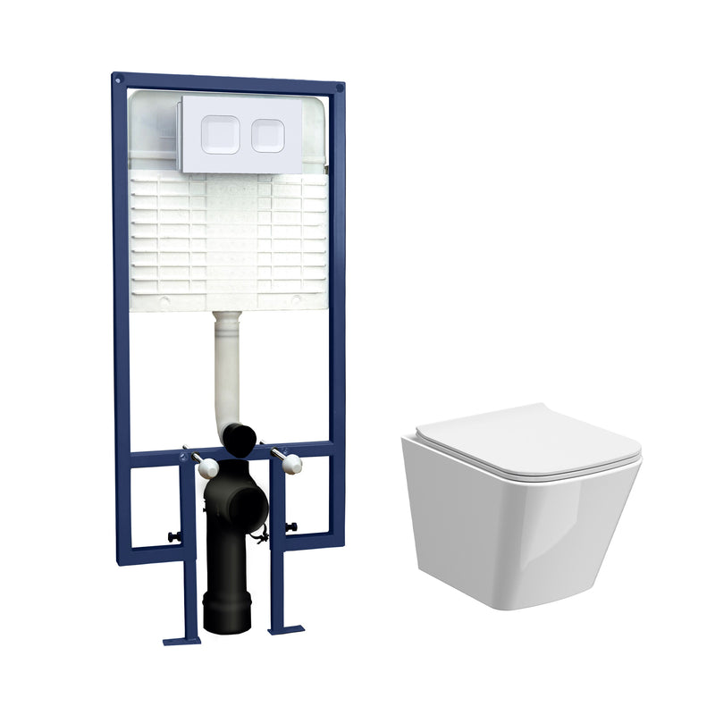 Nuie Orlen 5-in-1 wall hung toilet pack with white flush button