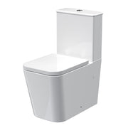 Nuie Orlen close coupled toilet with cistern and seat in white