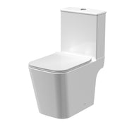 Nuie Orlen rimless close coupled toilet with cistern and soft close seat in white
