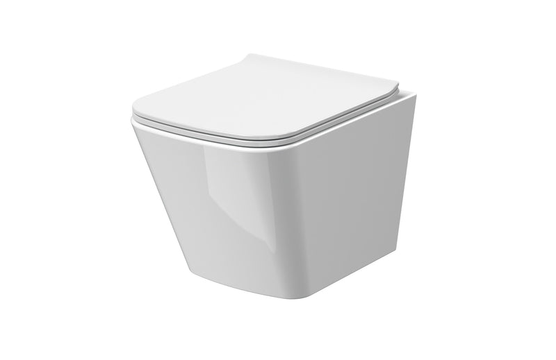 Nuie Orlen wall hung toilet pan with seat in white