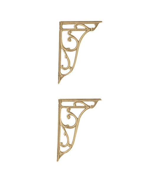 Nuie Ornate Cistern Brackets in Brushed Brass (FA822)