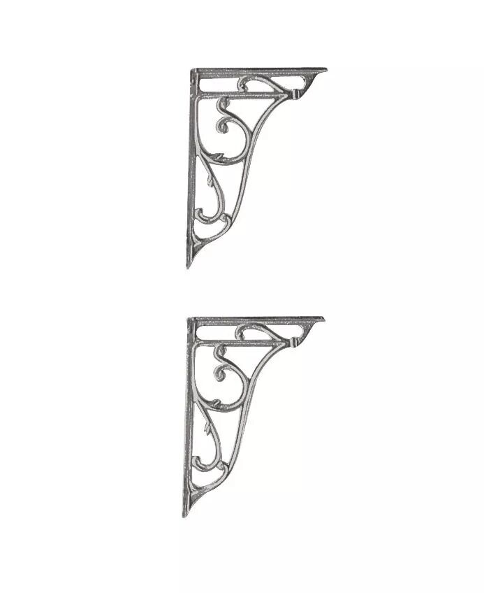 Nuie Ornate Cistern Brackets in Brushed Pewter (FA722)