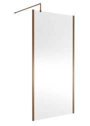 Nuie Outer Frame Wetroom Screen 1850mm (All Sizes) in 1000mm Brushed Bronze (WRSCOBZ10)