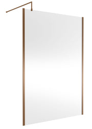 Nuie Outer Frame Wetroom Screen 1850mm (All Sizes) in 1400mm Brushed Bronze (WRSCOBZ14)