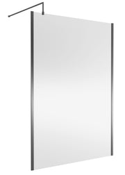 Nuie Outer Frame Wetroom Screen 1850mm (All Sizes) in 1400mm Brushed Pewter (WRSCOGM14)