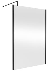 Nuie Outer Frame Wetroom Screen 1850mm (All Sizes) in 1400mm Matt Black (WRSCOBP14)